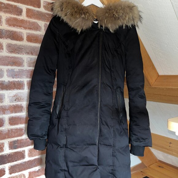 Soia & Kyo Authentic Down Coat/Parka w Detachable Real Fur – Black - Picture 2 of 13